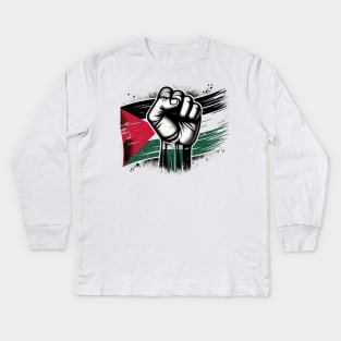 Free Palestine Kids Long Sleeve T-Shirt